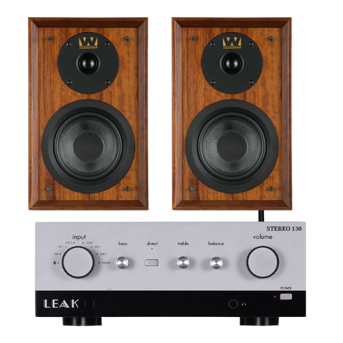 Leak Stereo 130 Integreret Forstærker med Wharfedale Denton 80th Højttalere i Pakke