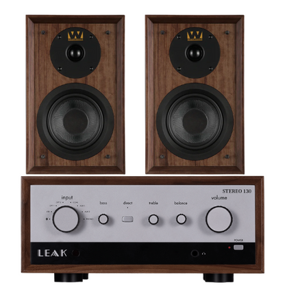 Leak Stereo 130 Integreret Forstærker med Wharfedale Denton 80th Højttalere i Pakke