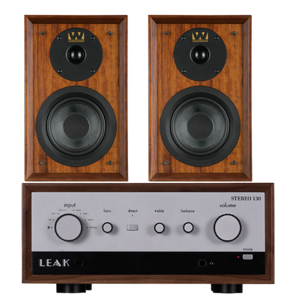 Leak Stereo 130 Integreret Forstærker med Wharfedale Denton 80th Højttalere i Pakke