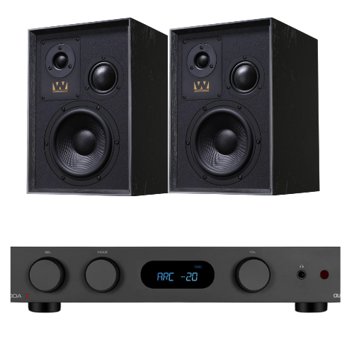 Wharfedale Super Denton-Højttalere med Audiolab 6000A MKII Integreret Forstærker Pakke
