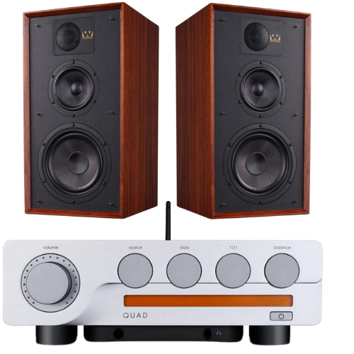 Quad 3 integreret fporstærker og Wharfedale Linton Højttalere akke